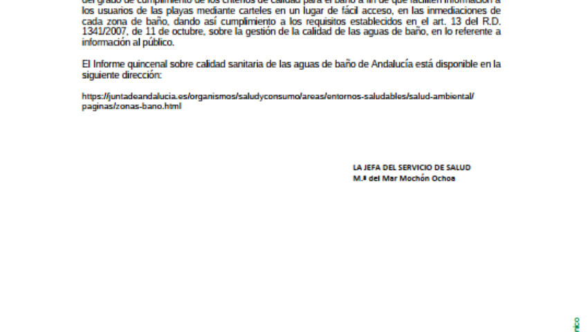 Datos Playas 2ªQuincena Junio