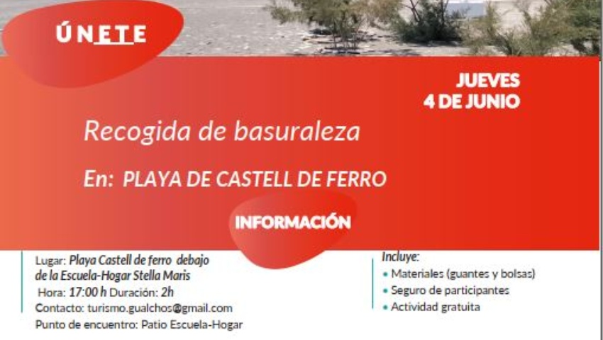 Recogida de basuraleza En: PLAYA DE CASTELL DE FERRO