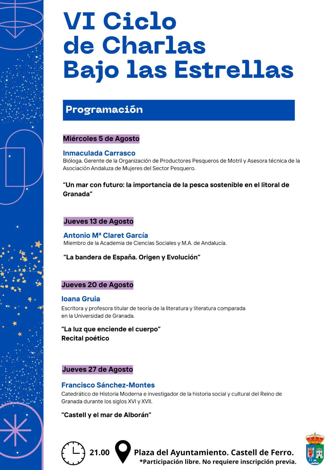 VI Ciclo de charlas bajo las estrellas